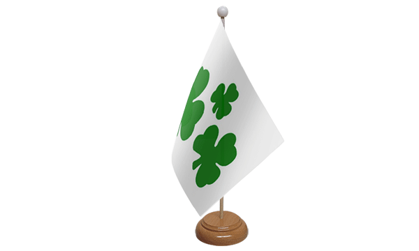 Shamrock Small Flag with Wooden Stand